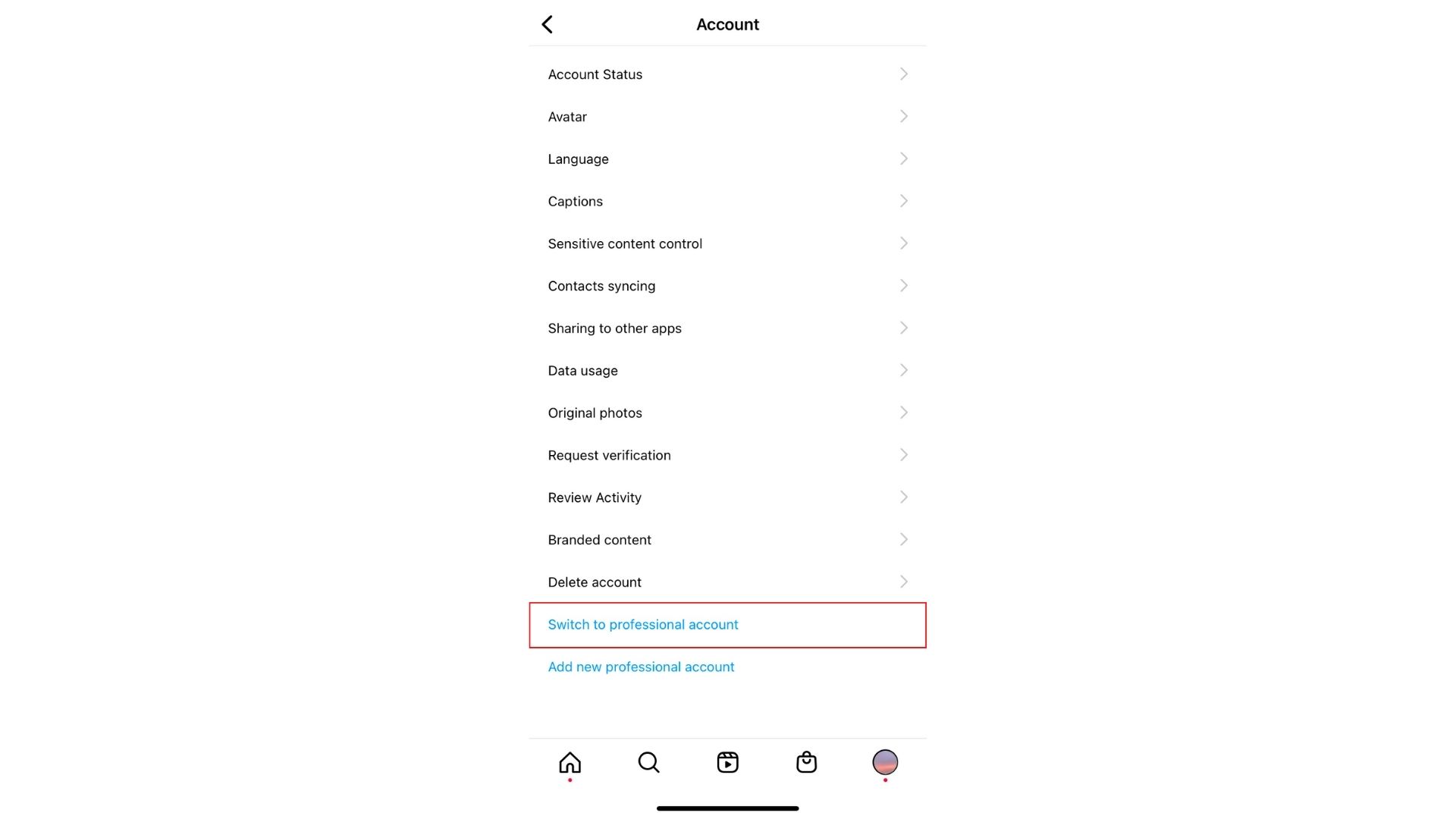 cara memubat instagram bisnis - switch account cara memubat instagram bisnis - switch account